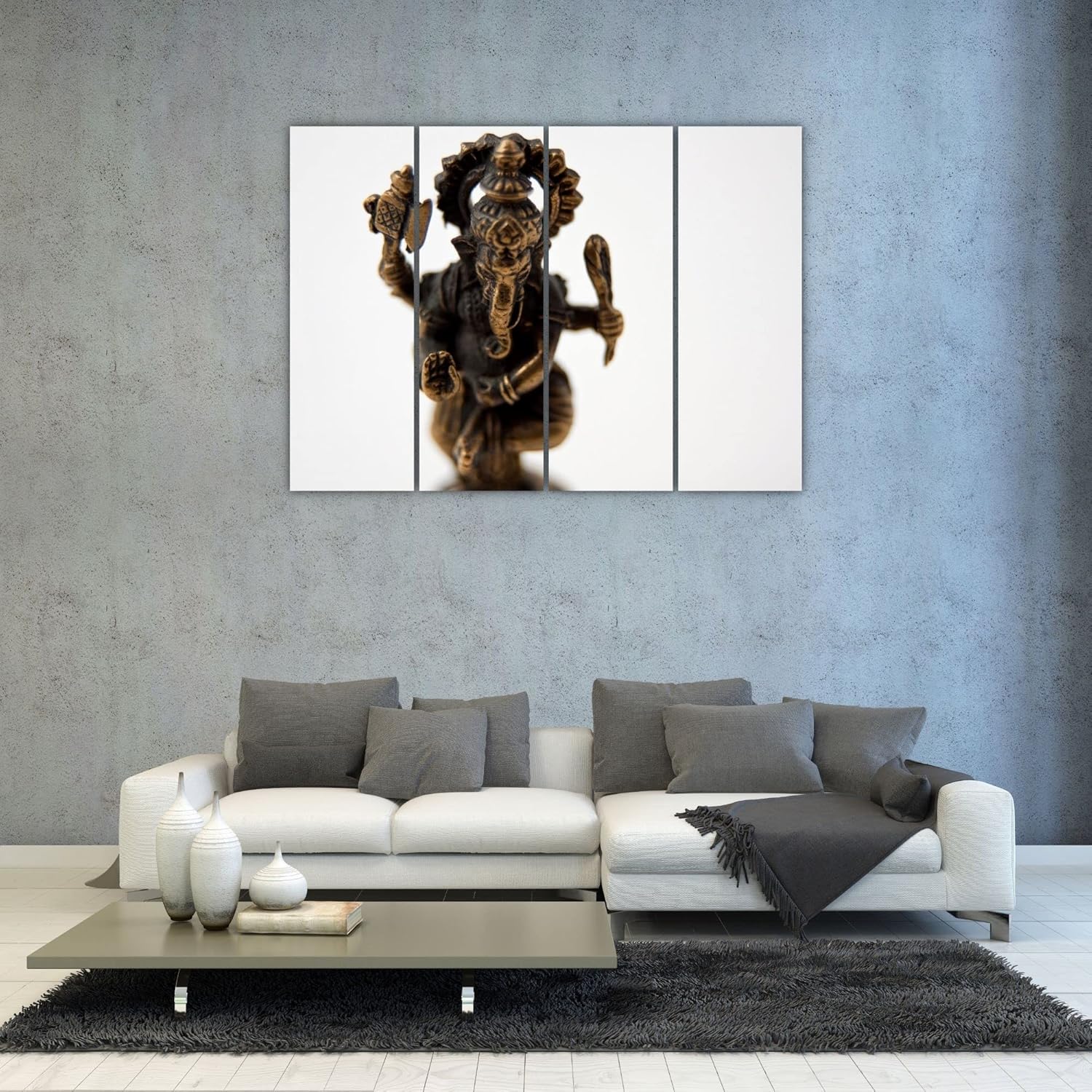 inep-b0bbpkrkc4-close-up-of-the-brown-vinyl-&-mdf-frames-in-the-ganesha-tastic-4-panel-framed-wall-art-fiesta-that-blesses-your-space.jpg